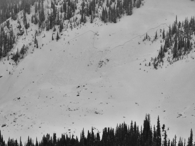 These avalanches were remotely triggered by Ben as he traveled along the ridgeline several hundred feet above. NE aspect at 8,600'.  They failed on a layer of surface hoar that was buried on 12/7.