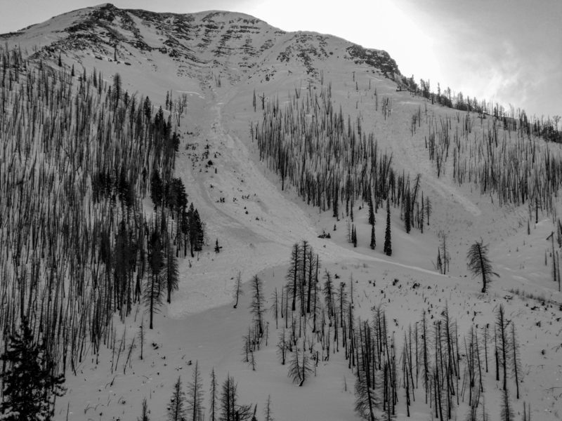 Slab avalanche across from Norton Creek Drainage. NW aspect at about 8,900'.