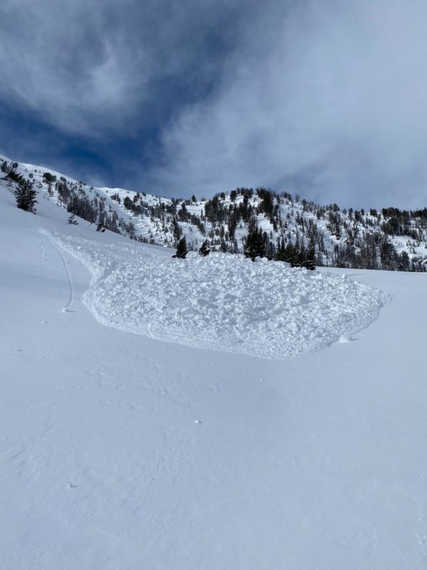 This avalanche was remotely triggered from the ridgeline above. Few details are known at this time.