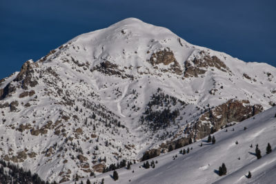 Numerous wet loose avalanches occurred on Boulder Peak from around Jan. 21st. Warmer temperatures and ambient sunshine helped trigger them.