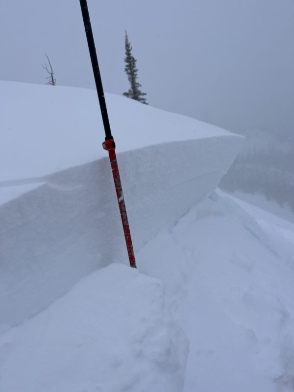 JP experienced sensitive wind slabs on Sunday in the southern Sawtooths.