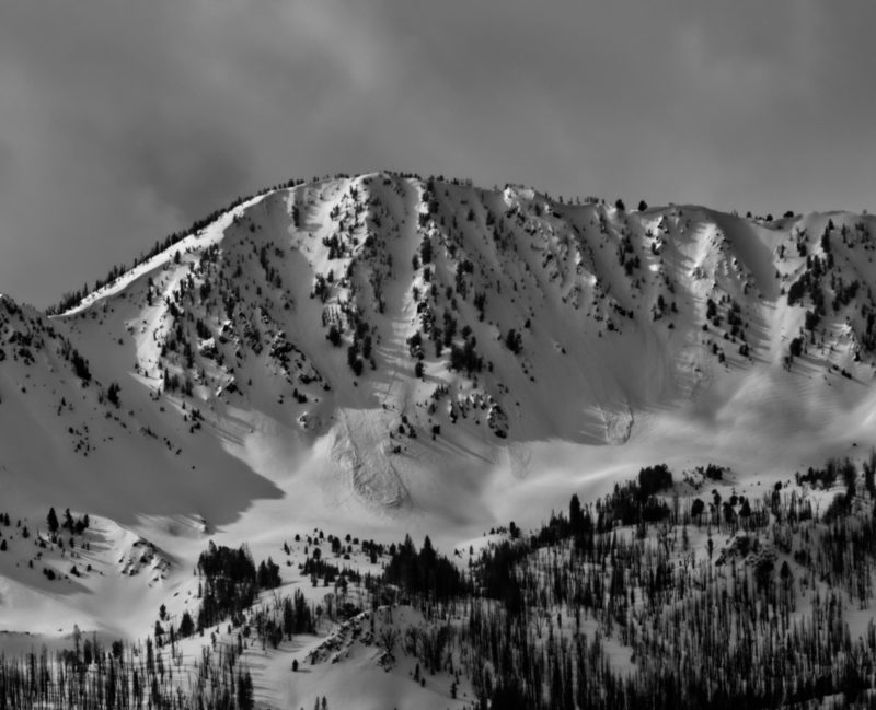 (2/21/23) These wind slab and loose snow avalanches released naturally on E aspects near 10,000' in the Smiley Ck drainage, likely on Tuesday, Feb 21st. 