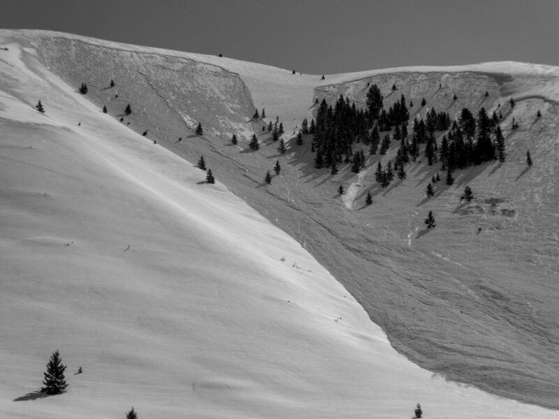 Very large avalanches along Hyndman Ck. NW aspect at 7,800'.