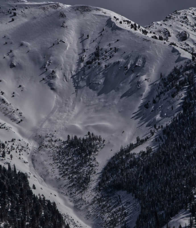 (3/11/23) Two avalanches released on a W-NW slope at around 10,200' on Galena Peak.