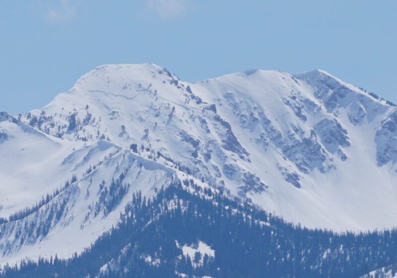 This very large avalanche likely released around April 1-4 in the Salmon River Headwaters on a NW aspect near 10,100'.  
