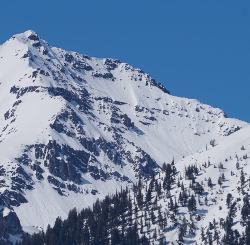 Large wet slab avalanche on Lorenzo Peak in the Silver Ck drainage, E aspect at 11,000'. 